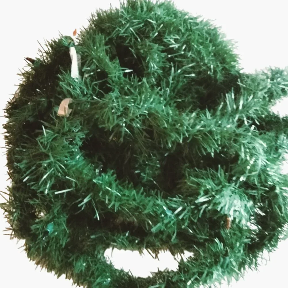 Green Pine Garland 30 Ft Pre Lit Christmas String Lights